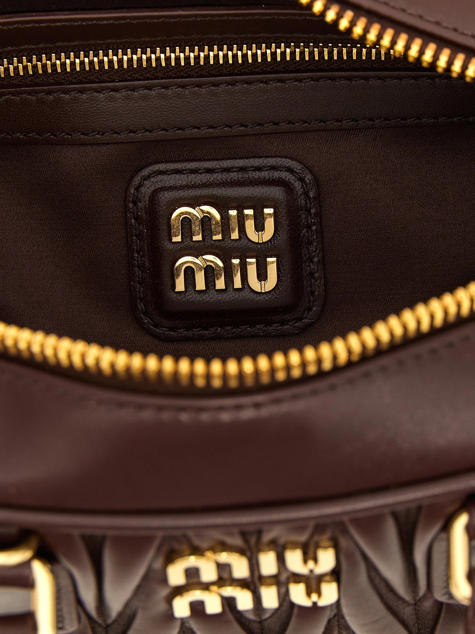 Miu Miu Brown Lamb Leather Handbag