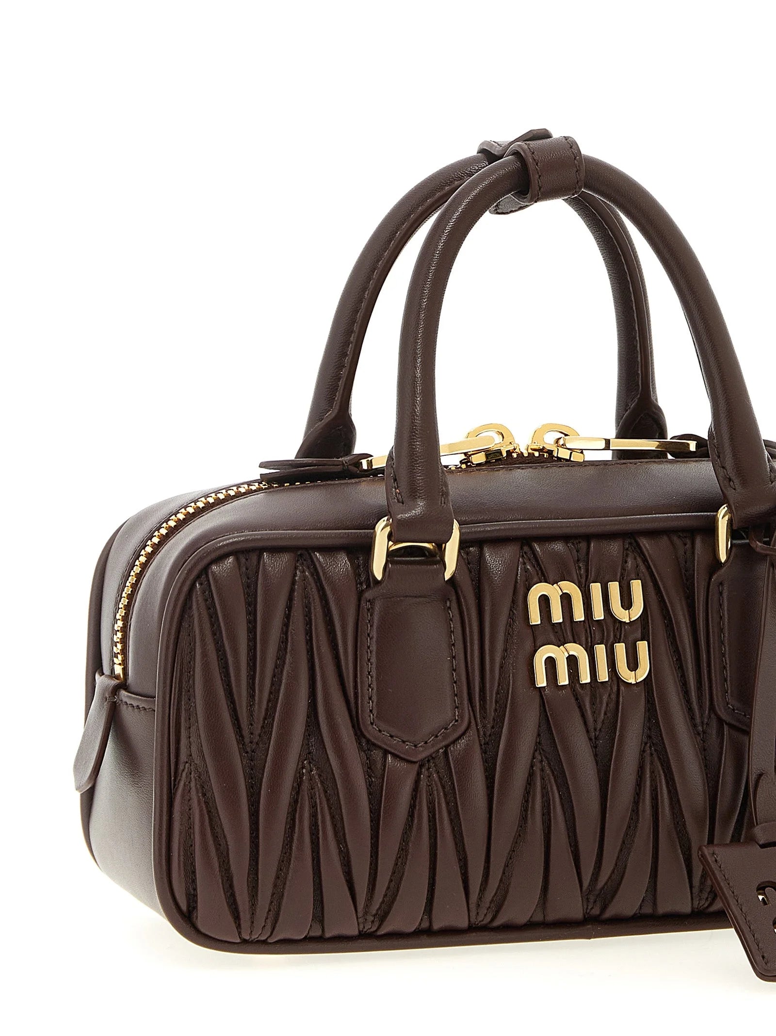 Miu Miu Brown Lamb Leather Handbag