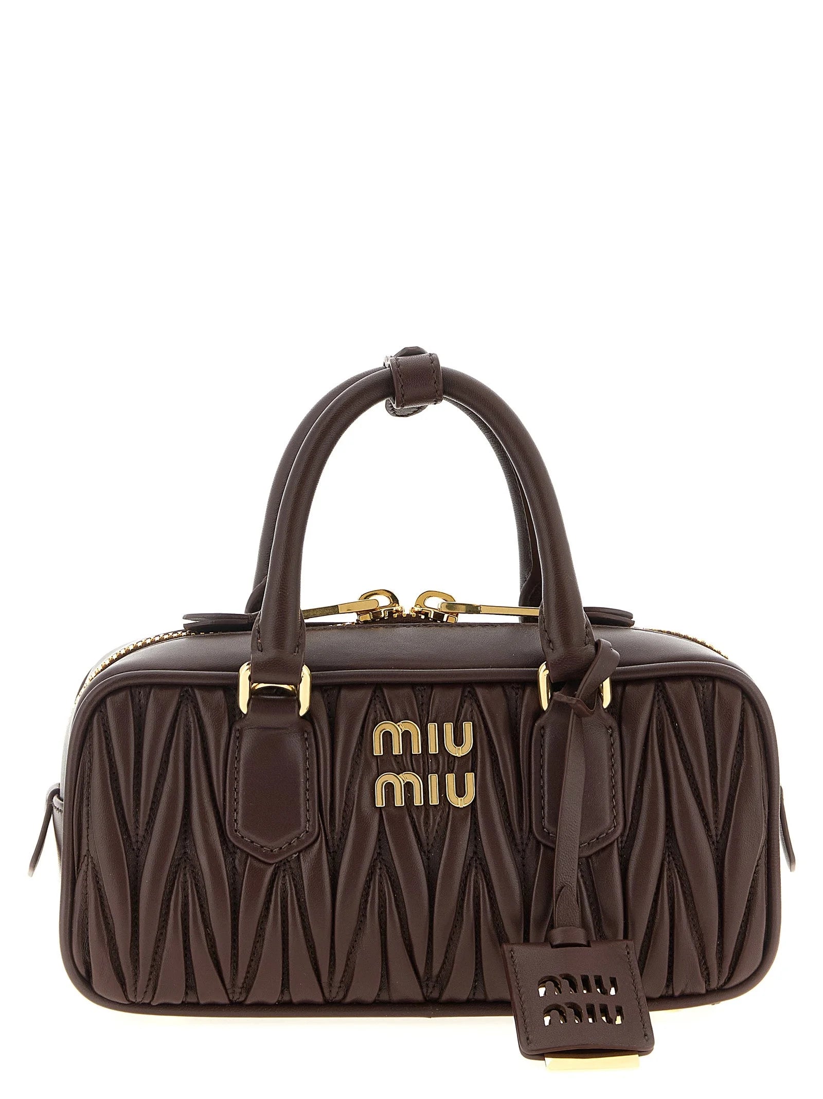 Miu Miu Brown Lamb Leather Handbag