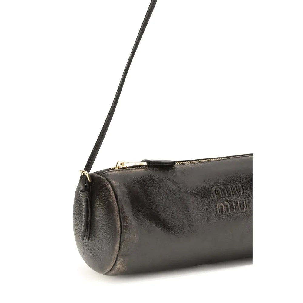 Miu Miu Brown Lamb Leather Shoulder Bag