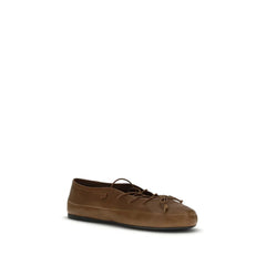 Miu Miu Brun Lamm Ovis Aries Aries Balett Skor - EU40/US10