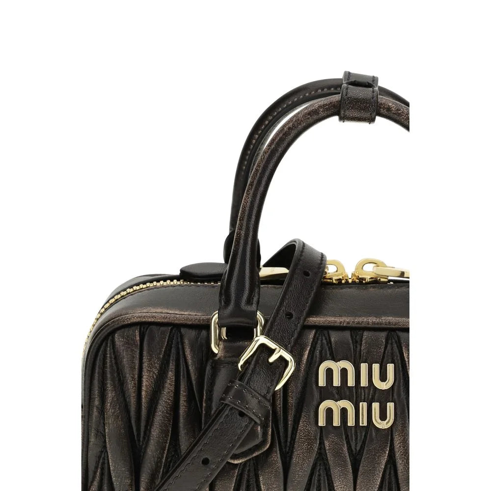 Miu Miu Brown Lamb Ovis Aries Aries Handbag