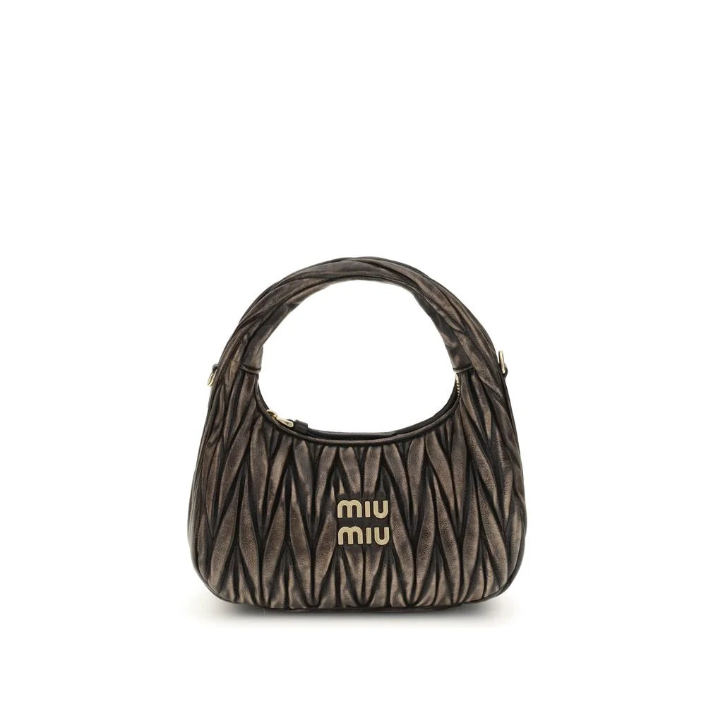 Miu Miu Brown Lamb Ovis Aries Aries Shoulder Bag