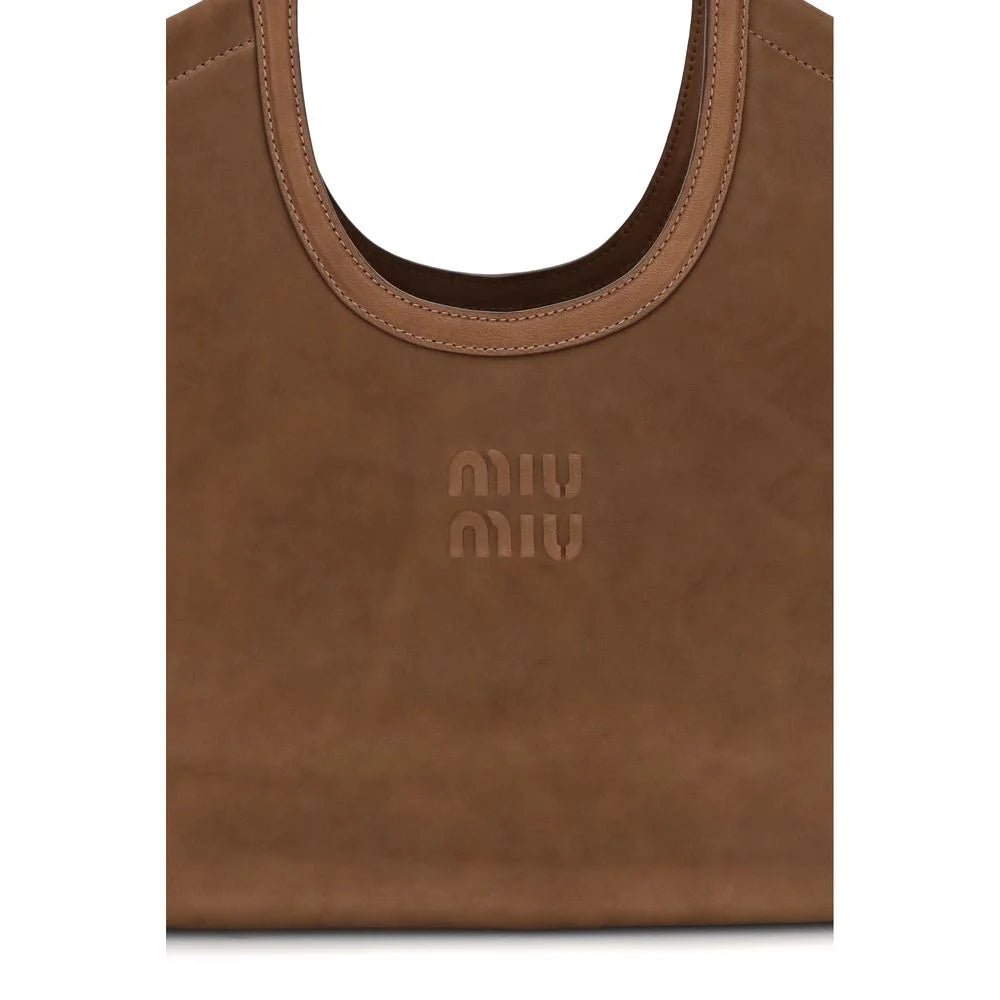 Miu Miu Brown Lamb Ovis Aries Aries Shoulder Bag