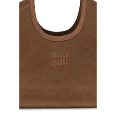 Miu Miu Brown Lamb Ovis Aries Aries Shoulder Bag