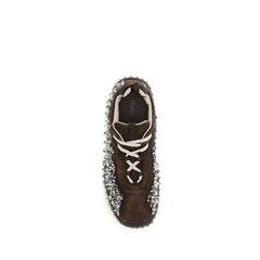 Miu Miu Brown Suede Leather Sneakers