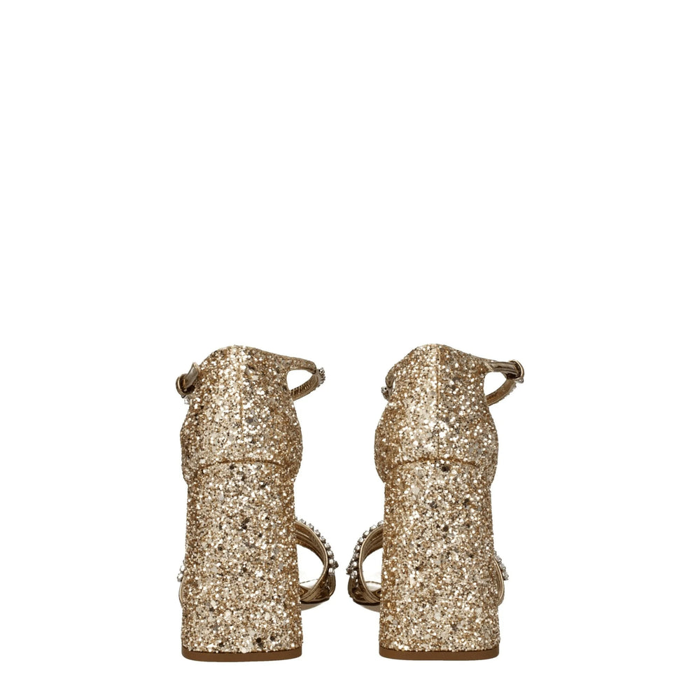 Miu Miu Gold Plastic Platforms
