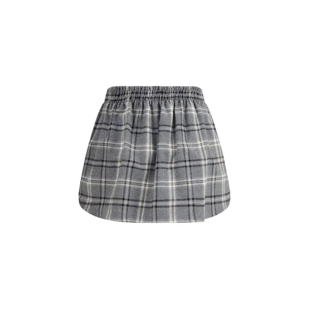 Miu Miu Gray Cotton Mini Skirt - IT38 | S - Skirts