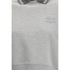 Miu Miu Gray Cotton Sweatshirt