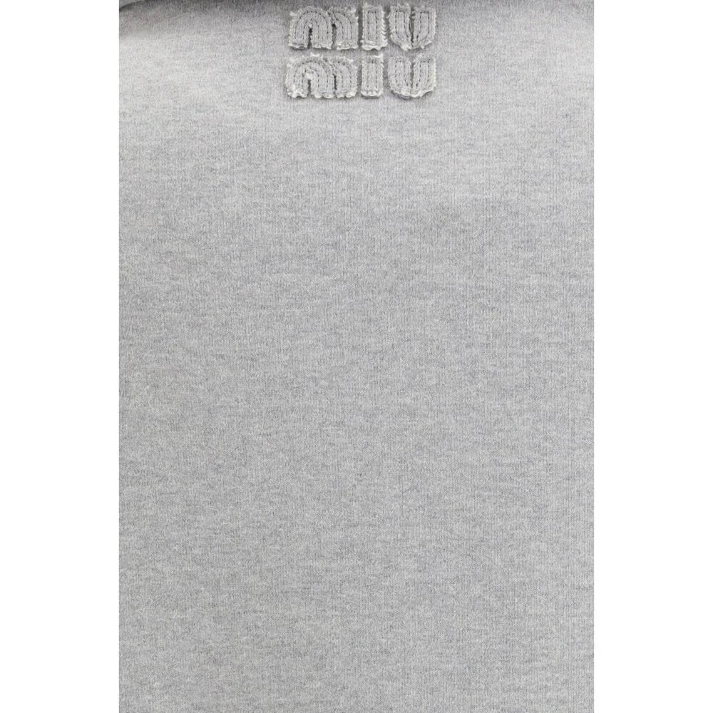 Miu Miu Gray Cotton Sweatshirt - XS