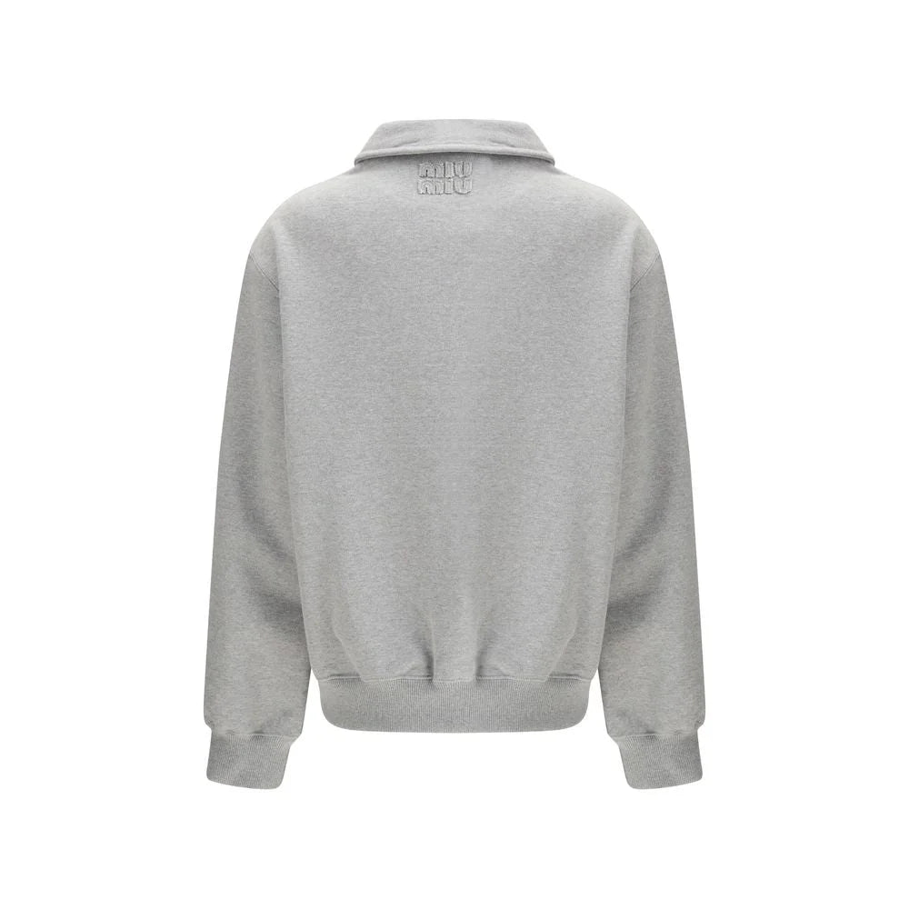 Miu Miu Gray Cotton Sweatshirt - XS