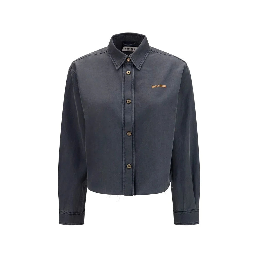 Miu Miu Gray Denim Shirt - IT38 | S