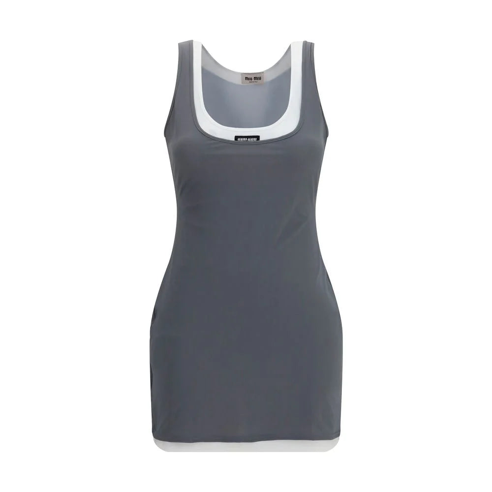 Miu Miu Gray Recycled Polyamide Casual Dress - IT40 | M