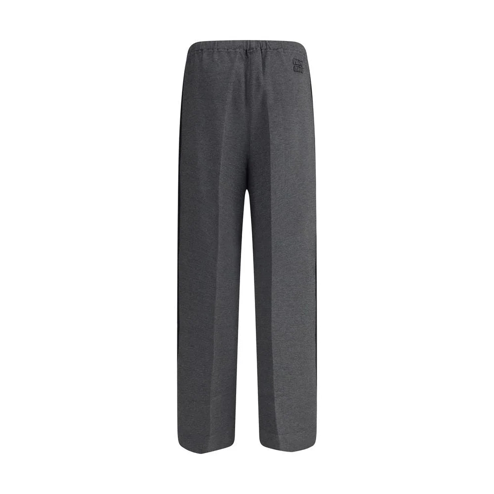 Miu Miu Gray Viscose Casual Pants - IT38 | S