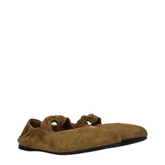 Miu Miu Green Leather Ballet Flats