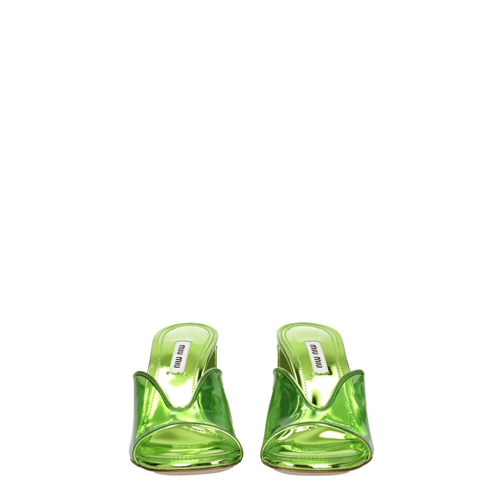 Plateformes en plexiglas vert Miu Miu - EU36/US6