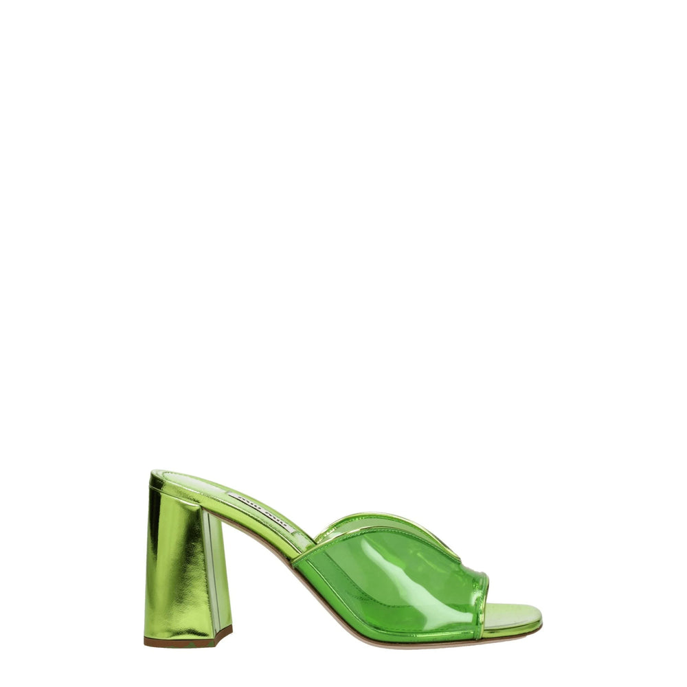 Miu Miu Green Plexiglass Platforms - EU36/US6
