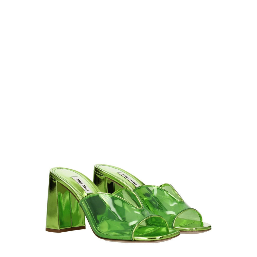 Miu Miu Green Plexiglass Platforms - EU36/US6
