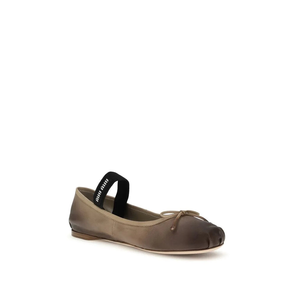 Miu Miu Leather Ballerinas - EU40/US10 - Flats