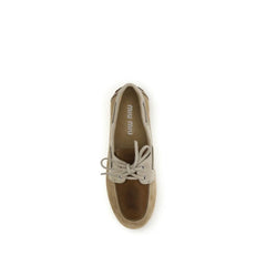 Miu Miu Multicolor Calf Leather Bos Taurus Slip-On Loafers - EU40/US10