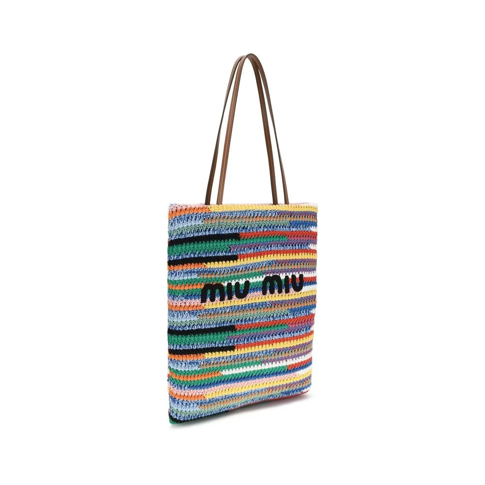 Miu Miu Multicolor Cotton Shoulder Bag