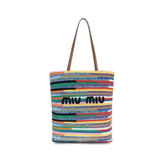 Miu Miu Multicolor Cotton Shoulder Bag