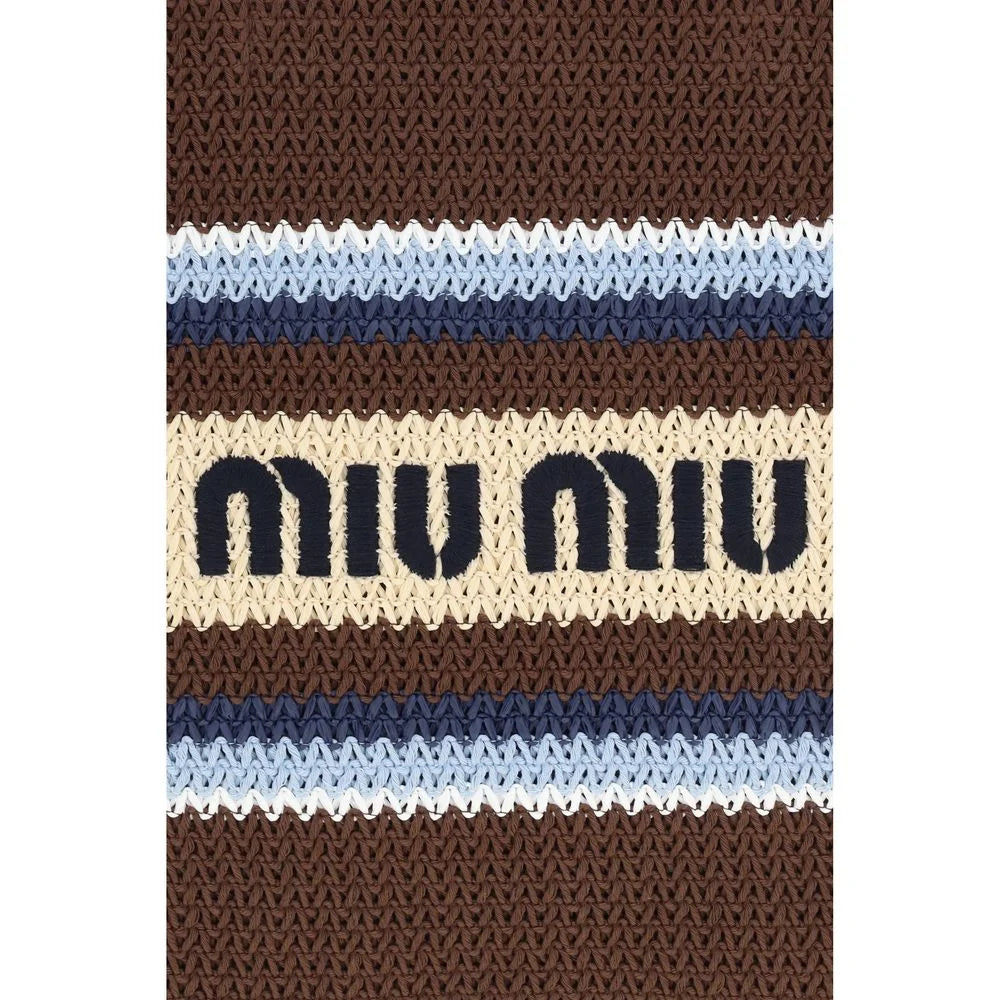 Miu Miu Multicolor Recycled Cotton Shoulder Bag