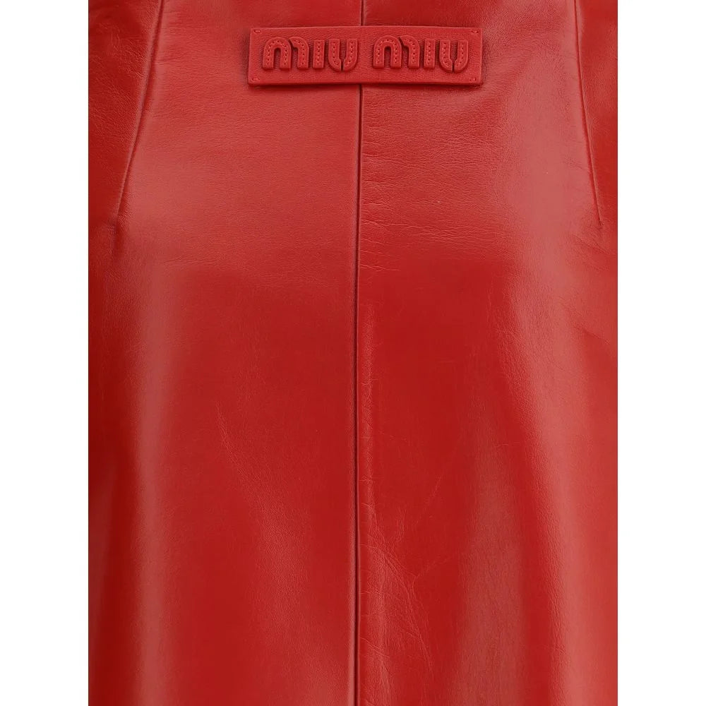 Miu Miu Nappa Leather Skirt - IT44 | L - Skirts