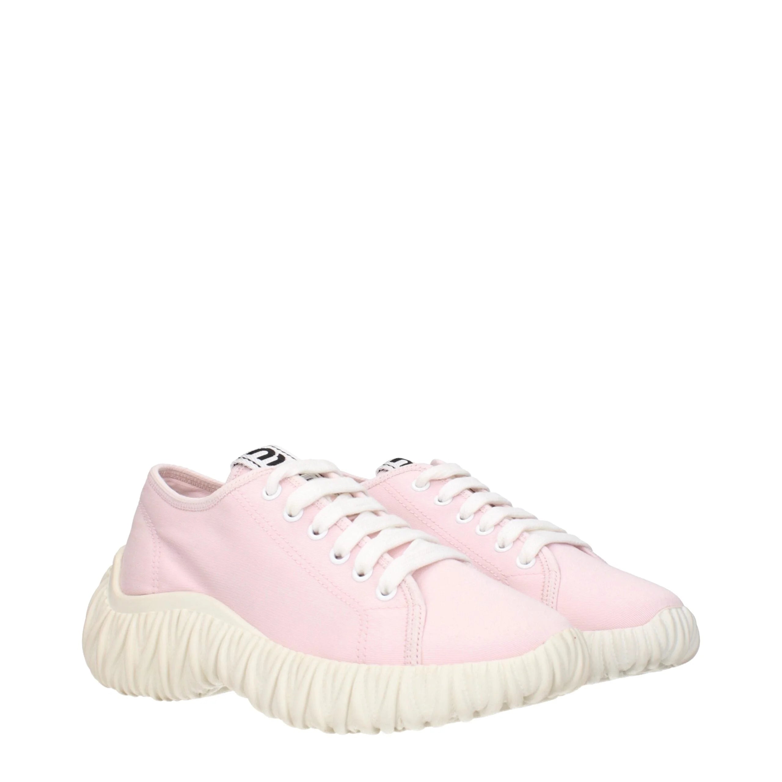 Miu Miu Pink Fabric Low Tops - EU37.5/US7.5