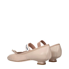 Miu Miu Pink Leather Ballet Flats - EU36.5/US6.5