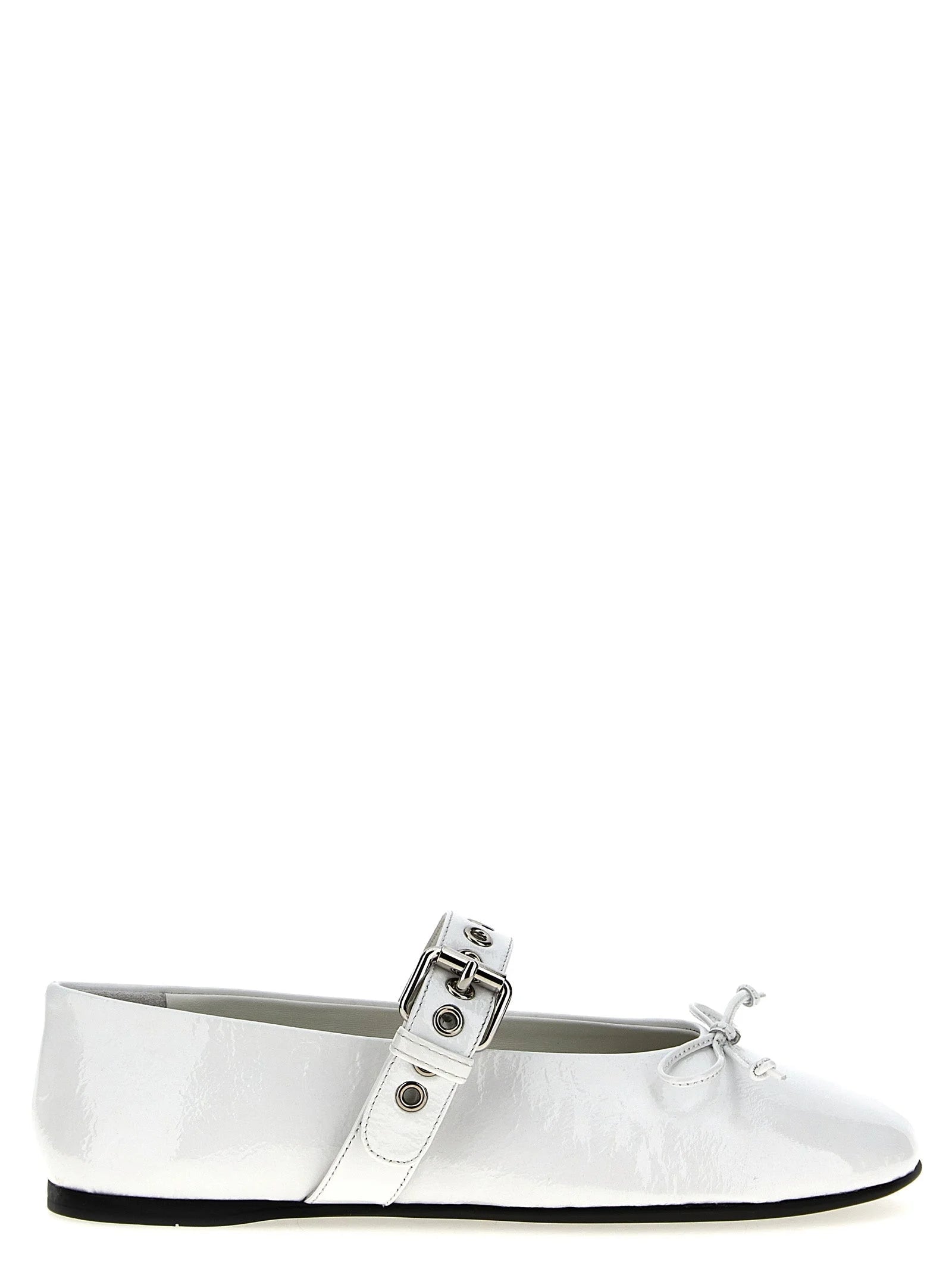 Miu Miu White Calfskin Ballet Flats - EU38.5/US8.5