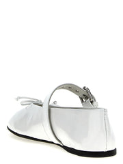 Miu Miu White Calfskin Ballet Flats - EU38.5/US8.5
