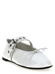 Miu Miu White Calfskin Ballet Flats - EU38.5/US8.5