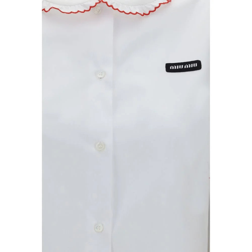 Miu Miu White Cotton Blouse - IT40 | M