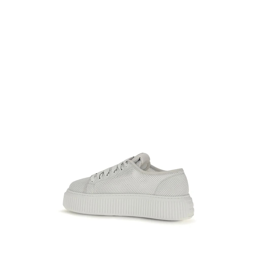 Miu Miu White Polyamide Platform Sneakers