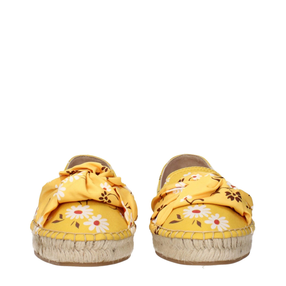 Espadryle z tkaniny Miu Miu, żółte