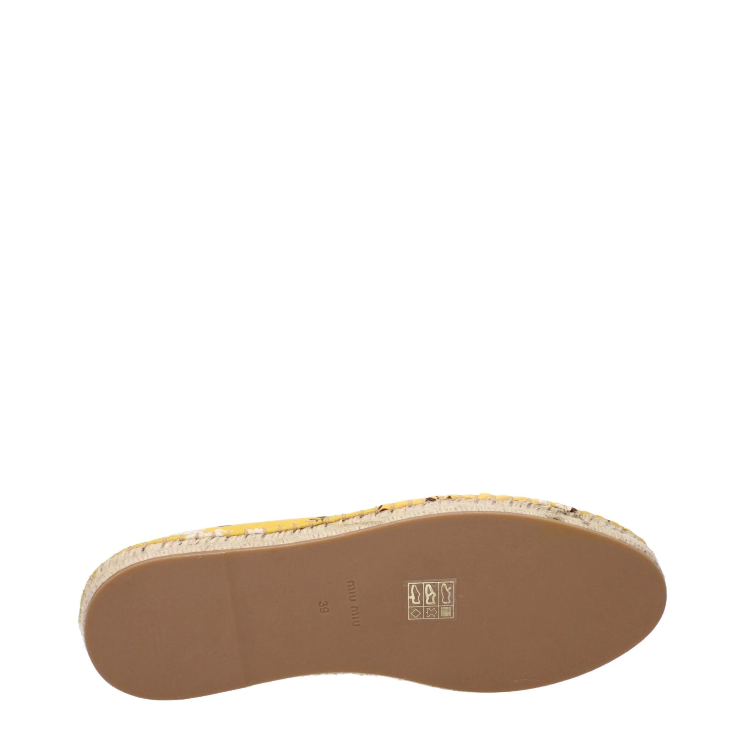 Espadryle z tkaniny Miu Miu, żółte