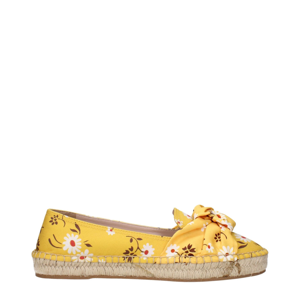 Espadryle z tkaniny Miu Miu, żółte
