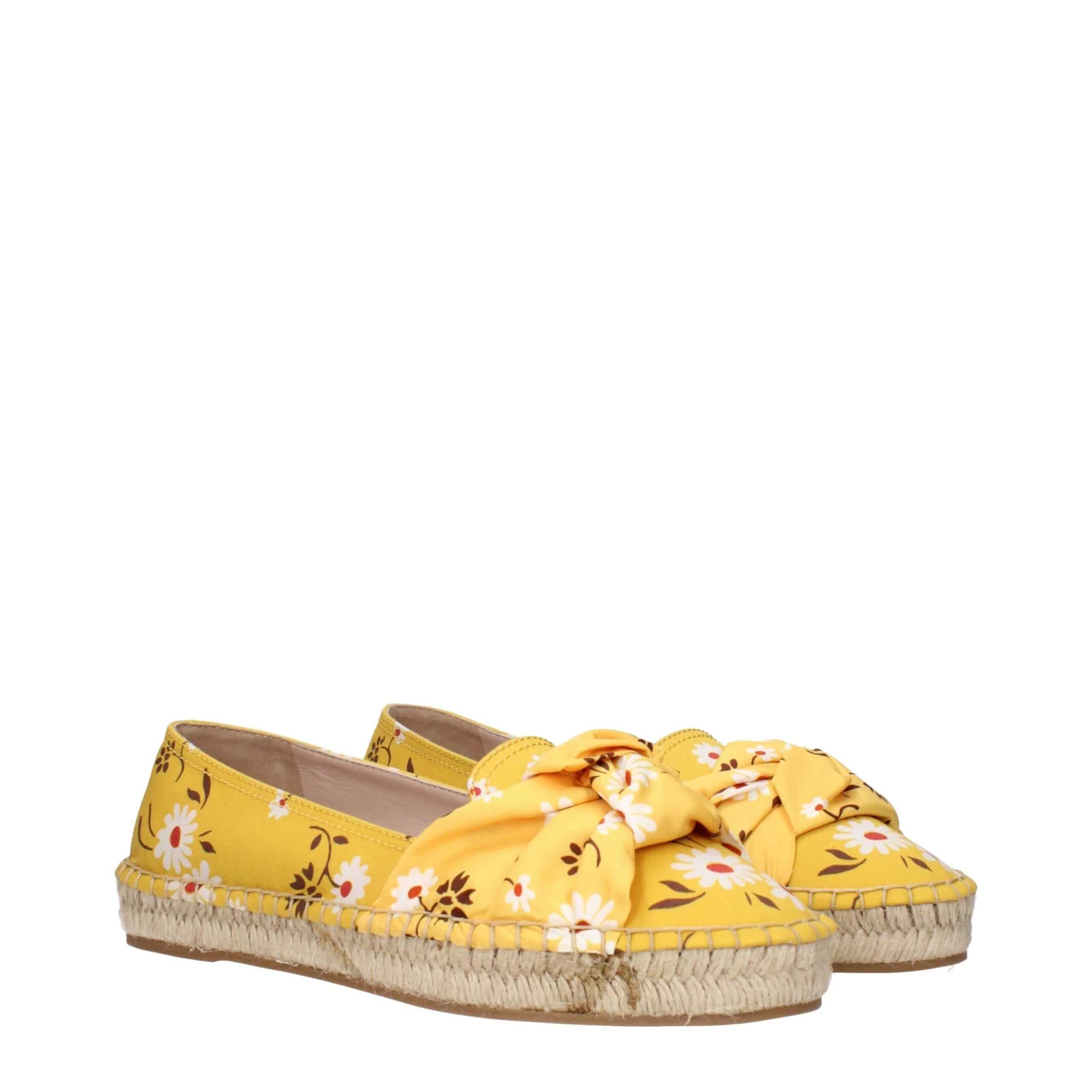 Espadryle z tkaniny Miu Miu, żółte