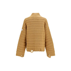MM6 Beige Wool Oves Aries Turtleneck
