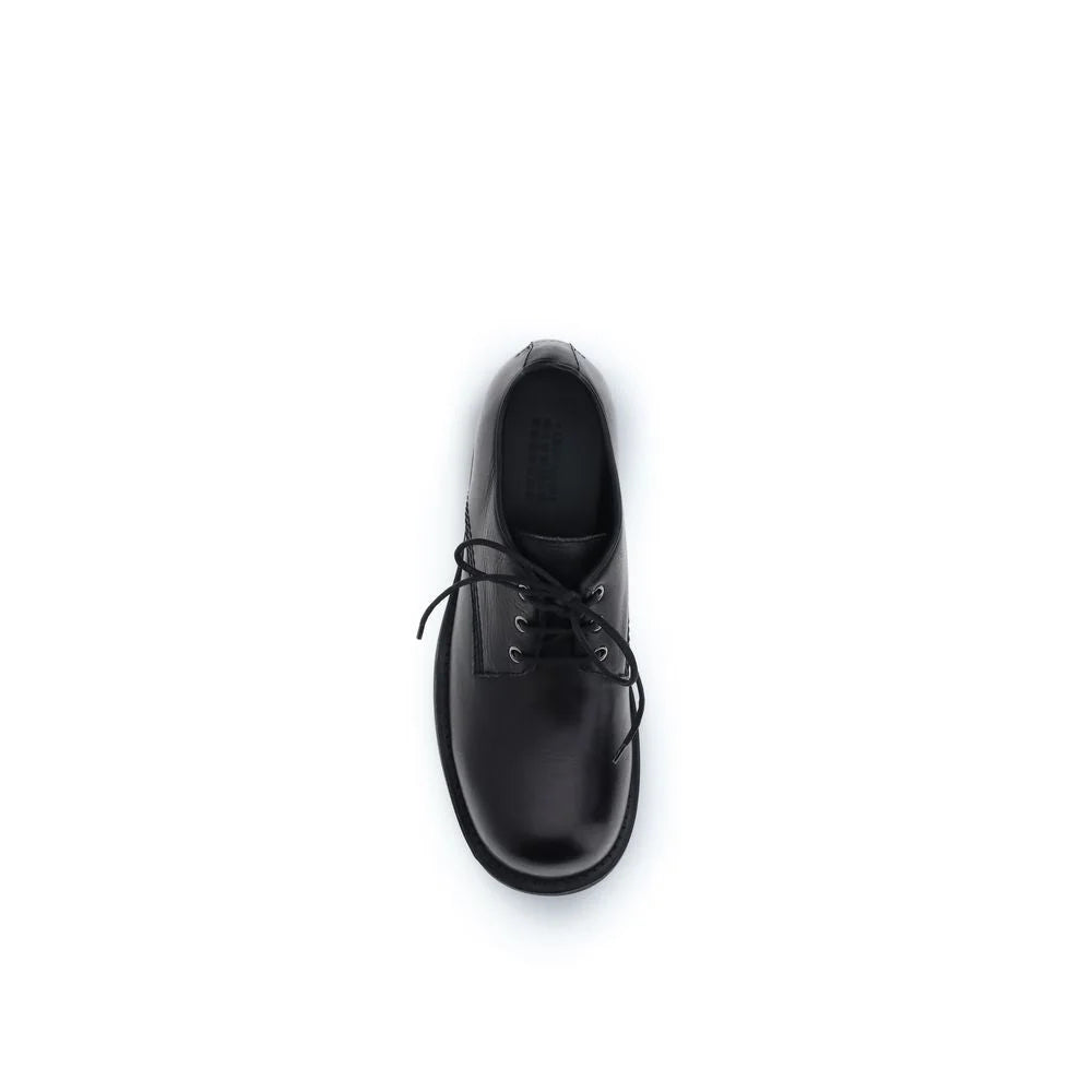 MM6 Black Calf Leather Bos Taurus Oxfords And Derbies