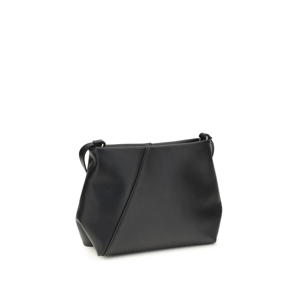 MM6 Black Calf Leather Bos Taurus Shoulder Bag