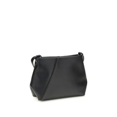 MM6 Black Calf Leather Bos Taurus Shoulder Bag