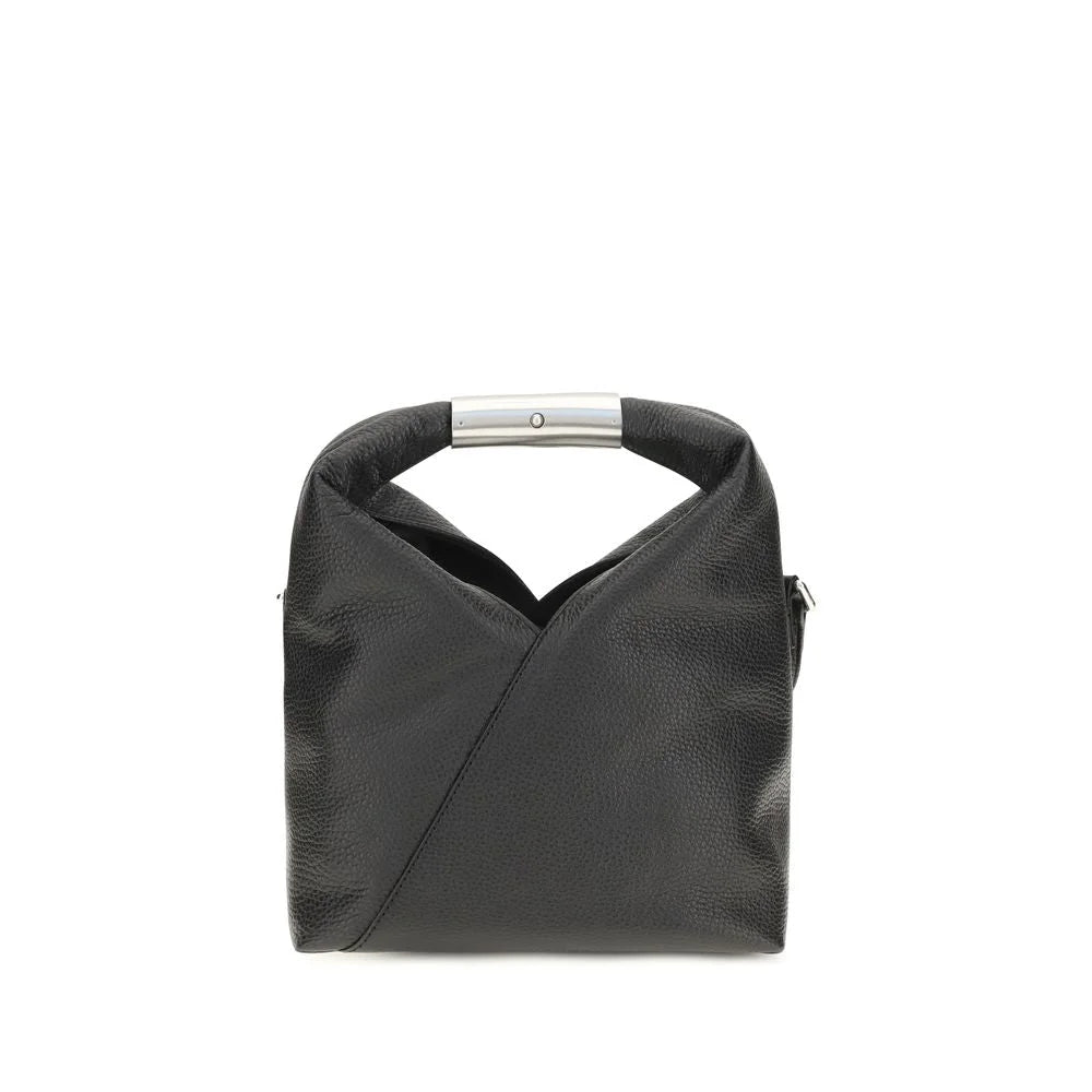 MM6 Black Calf Leather Bos Taurus Shoulder Bag