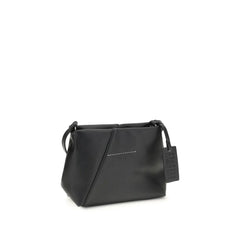 MM6 Black Calf Leather Bos Taurus Shoulder Bag