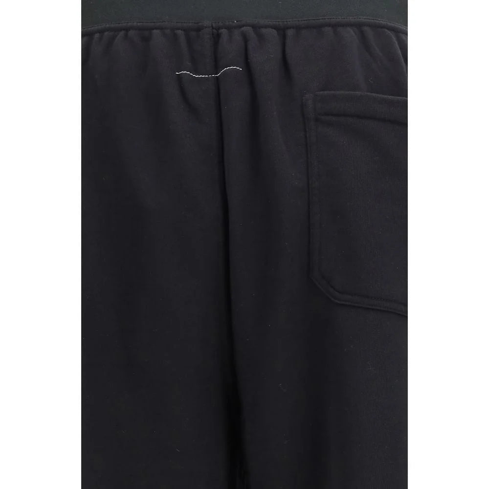 MM6 Black Cotton Athletic Pants