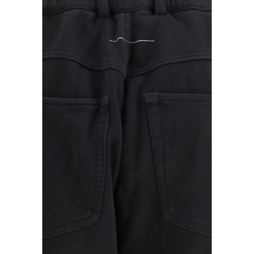 MM6 Black Cotton Athletic Pants