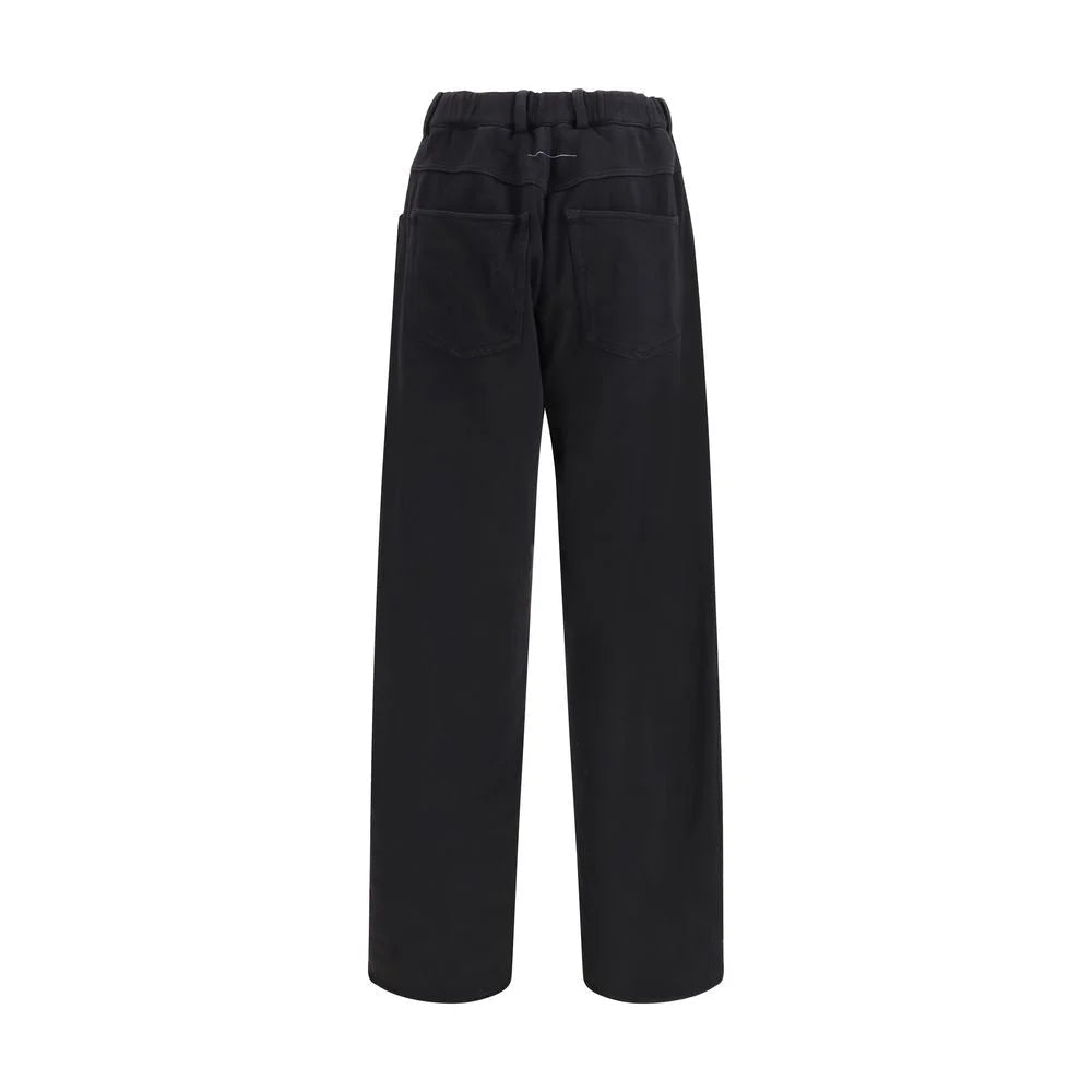 MM6 Black Cotton Athletic Pants