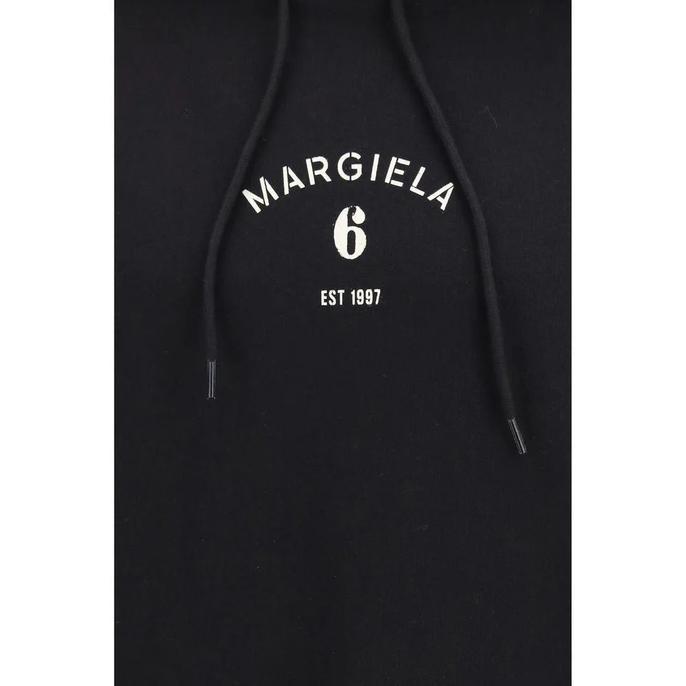 MM6 Black Cotton Sweatshirt