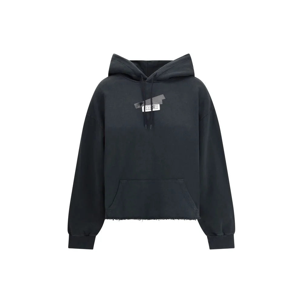 MM6 Black Cotton Sweatshirt